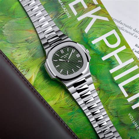 patek philippe 5711 platinum emerald green|Patek Philippe nautilus watch.